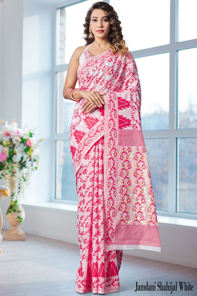 Jamdani 1 Classic Latest Festive Wear Designer Silk Saree Collection